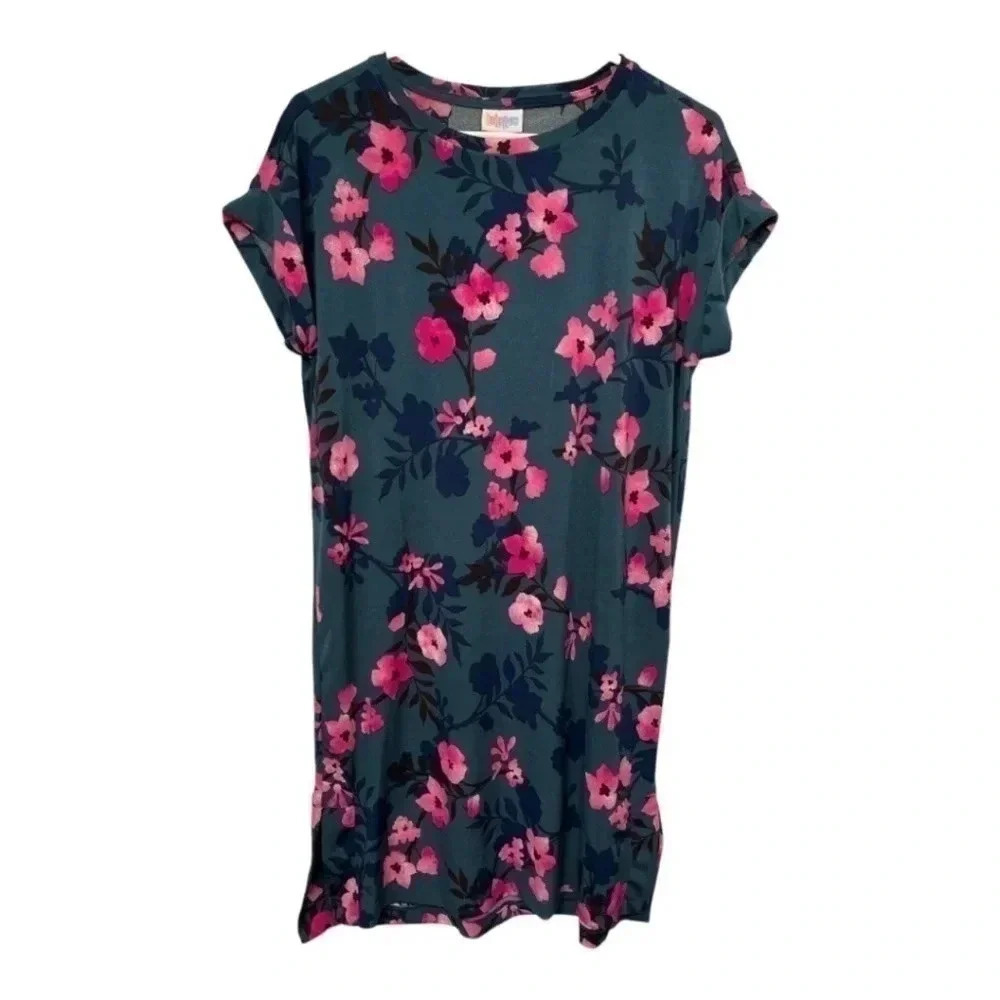 LULAROE Chelsea T Shirt Floral Short Sleeve Dress